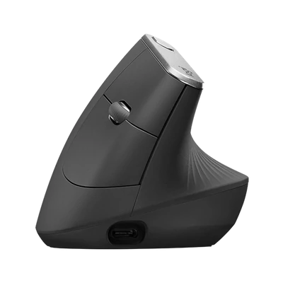 LOGITECH Egér - MX Vertical Ergonomic Bluetooth Optikai, Fekete