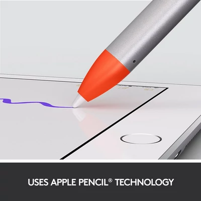 LOGITECH Kiegészítő - Érintőceruza Crayon Ipad (6.gen), ezüst-narancs