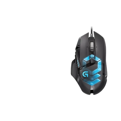 LOGITECH Egér - G502 Lightsync RGB Vezetékes Gaming, Fekete