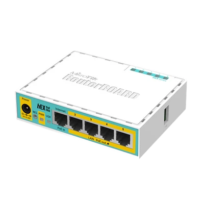 MIKROTIK Vezetékes Router RouterBOARD 5x100Mbps (POE out), Menedzselhető, Asztali - RB750UPR2