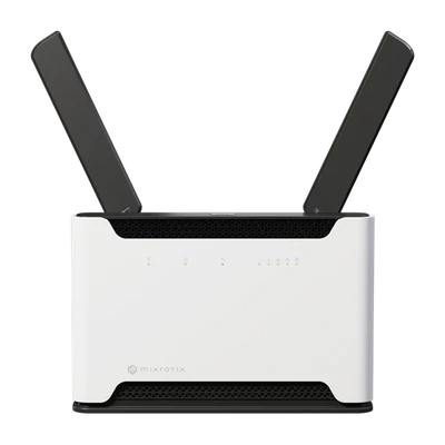 MIKROTIK Wireless Router DualBand, 4x1000Mbps+ 1x2,5Gbps, Chateau LTE18, 1xMicroSIM,Asztali -S53UG+5HaxD2HaxD-TC&EG18-EA