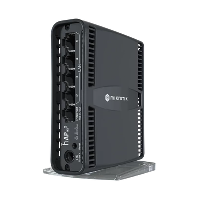 MIKROTIK Wireless Router DualBand, 5x1000Mbps (1xPOE Out), AX1800, WiFi6, Asztali - C52iG-5HaxD2HaxD-TC