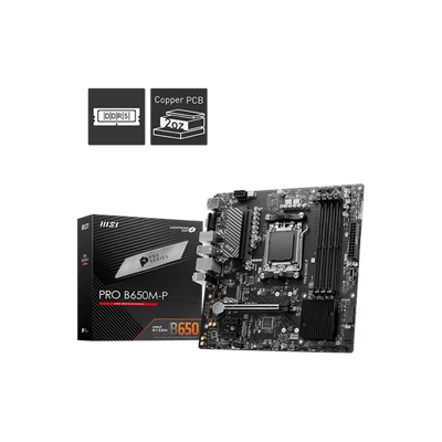 MSI Alaplap AM5 PRO B650M-P AMD B650, mATX