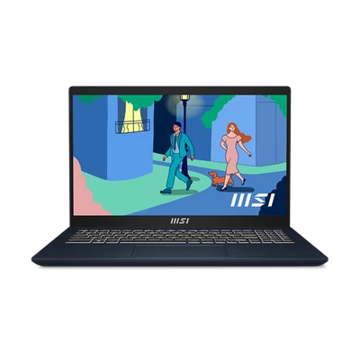 MSI Business NB Modern 15 B7M-454, 15.6" FHD, Ryzen 5 7430U, 16GB, 512GB M.2, INT, Win11H, Fekete