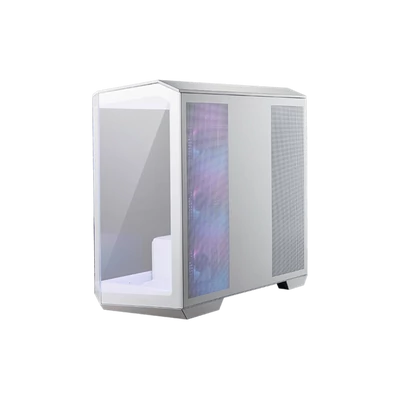 MSI Ház Micro ATX PANO M100R PZ WHITE, 4xARGB ventilátor, Tápegység nélkül, üvegfalú, fehér