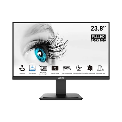 MSI Monitor Business PRO MP2412 23,8" FHD, 1920x1080, IPS, 100Hz, 4000:1 CR, 300cd/m2, 1ms, HDMI,  DP, Black