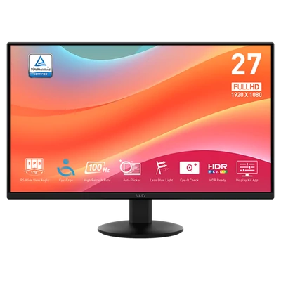 MSI Monitor Business PRO MP272L 27" FHD 1920x1080, IPS 16:9 100Hz, 1ms, 1000:1, HDMI, DP, Black