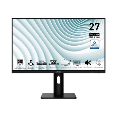 MSI Monitor Business PRO MP273AP 27" FHD 1920x1080, IPS 16:9 100Hz, 1ms, 1000:1, HDMI, DP, VGA, Pivot, Black
