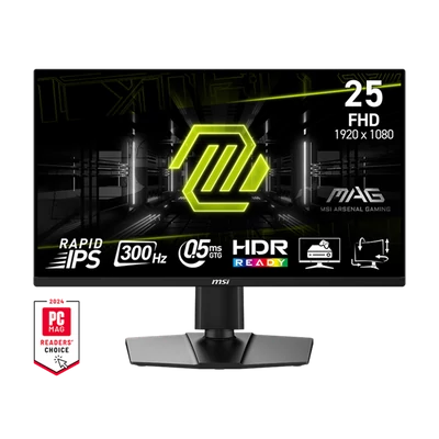 MSI Monitor GAMING MAG 255PXF 24,5" FHD Rapid IPS 1920x1080, 16:9, 300Hz, 1000:1, 0,5ms, 2x HDMI, DP, Pivot, Black