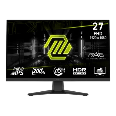 MSI Monitor GAMING MAG 272F 27" FHD 1920x1080, Rapid IPS 200Hz, 16:9, 1000:1, 0,5ms, HDMI, DP, Black