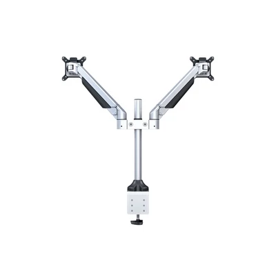 MULTIBRACKETS 2 karos asztali konzol, M VESA Gas Lift Arm Dual Silver (15-32", max.VESA: 100x100 mm, 10 kg)