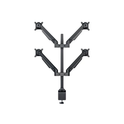 MULTIBRACKETS 4 karos asztali konzol, M VESA Gas Lift Arm Quad Black HD (15-32", max.VESA: 100x100 mm, 21 kg)