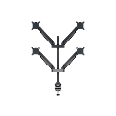 MULTIBRACKETS 4 karos asztali konzol, M VESA Gas Lift Arm Quad Black HD (15-32", max.VESA: 100x100 mm, 21 kg)