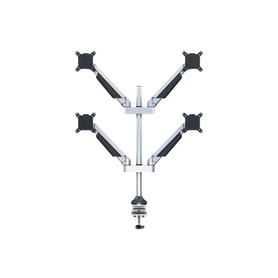 MULTIBRACKETS 4 karos asztali konzol, M VESA Gas Lift Arm Quad Silver (15-32", max.VESA: 100x100 mm, 10 kg)