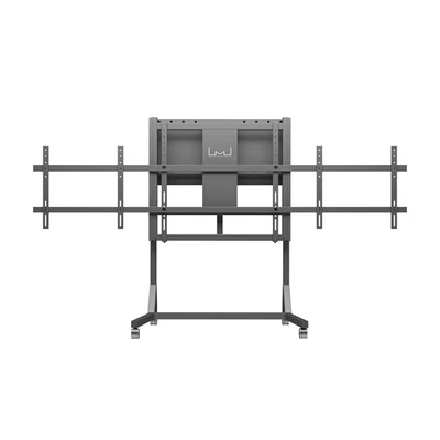 MULTIBRACKETS Gurulós motoros 2 karos padlóállvány, M Motorized Floorstand Dual Screen 160 kg Black SD (max. 2x84")