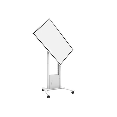MULTIBRACKETS Gurulós motoros padlóállvány, M Motorized Floorstand Flip 2 incl cabinet & camerashelf 120kg White