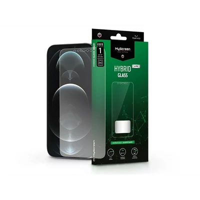 MYSCREEN PROTECTOR APPLE IPHONE 12 PRO MAX RUGALMAS ÜVEG KÉPERNYŐVÉDŐ FÓLIA - HYBRID GLASS LITE - TRANSPARENT