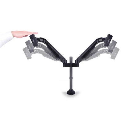 MULTIBRACKETS 2 karos asztali konzol, M VESA Gas Lift Arm Dual Black (15-32", max.VESA: 100x100 mm, 10 kg)