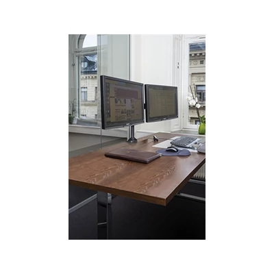 MULTIBRACKETS 2 karos asztali konzol, M VESA Gas Lift Arm Dual Silver (15-32", max.VESA: 100x100 mm, 10 kg)