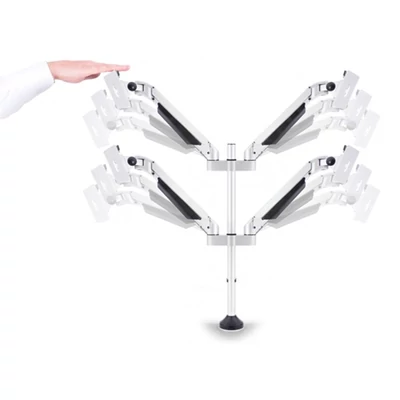 MULTIBRACKETS 4 karos asztali konzol, M VESA Gas Lift Arm Quad White (15-32", max.VESA: 100x100 mm, 10 kg)