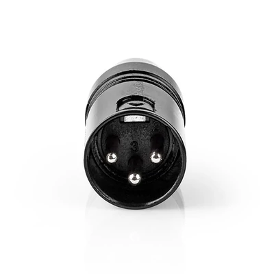 NEDIS COTP15930BK XLR adapter, XLR 3 tűs dugó, RCA nő,  Nikkelezett, Egyenes, Fém, Fekete , 1 db
