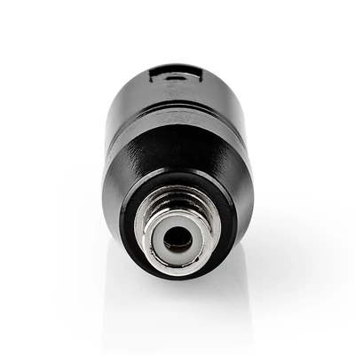 NEDIS COTP15930BK XLR adapter, XLR 3 tűs dugó, RCA nő,  Nikkelezett, Egyenes, Fém, Fekete , 1 db