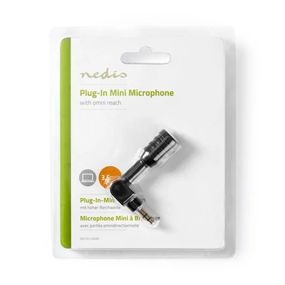 Nedis MICMJ100BK notebook mikrofon, 3,5mm jack dugó