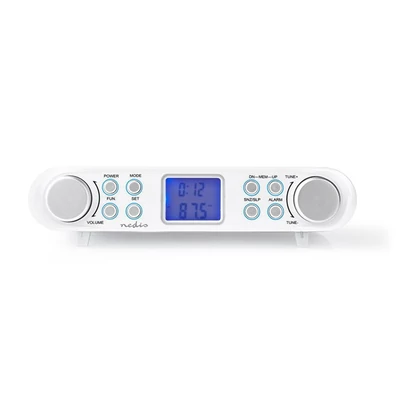 Nedis RDFM4000WT retro FM konyhai rádió, LCDkijelzés, ébresztő funkció, stopper óra, konyhaszekrényre, polcra szerelhető