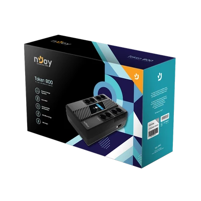 NJOY Szünetmentes Token 800, 600VA, 360W, Line-Interactive, USB