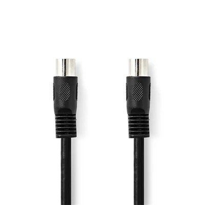 Nedis CAGL20000BK10 DIN audio kábel, DIN 5 tűs dugó, Nikkelezett, 1m