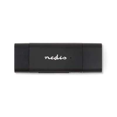 Nedis CRDRU3110BK USB3.2 Gen1 - USBC kártyaolvasó microSD (TF) / microSDHC (TF) / microSDXC (TF) / SD / SDHC / SDXC