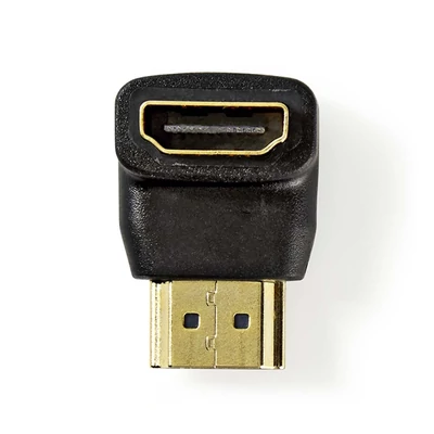 Nedis HDMI adapter, CVGB34901BK HDMI csatl HDMI kimen. Aranyozott 90°-os szögben ABS Fekete 1 db doboz