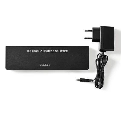 Nedis HDMI splitter, 1 x HDMI be - 8 x HDMI ki, 4K@60Hz, VSPL3478AT