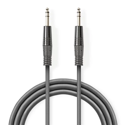 Nedis COTH23020GY30 félprofi audio kábel, 2 x 6,35mm sztereo jack dugó, hossz 3m, rugalmas