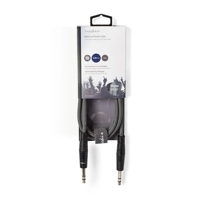 Nedis COTH23020GY30 félprofi audio kábel, 2 x 6,35mm sztereo jack dugó, hossz 3m, rugalmas