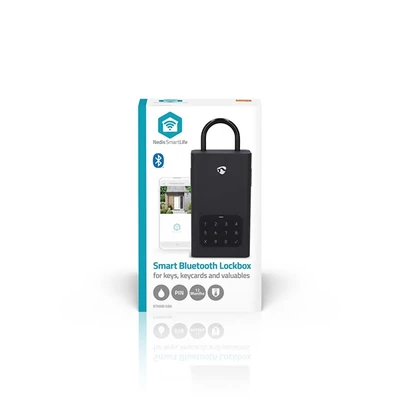 Nedis BTHKB10BK smartlife kulcs széf, Bluetooth®, IPX5, 2 x AA elem (nem tartozék), rozsdamentes acél kulcsszéf