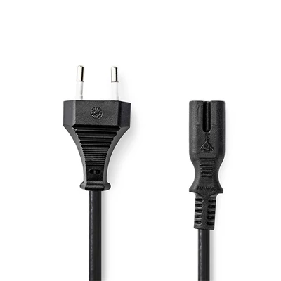 Nedis CEGL11040BK20 táp kábel IEC-320-C7, 2 x 0.75 mm, hossz 2m