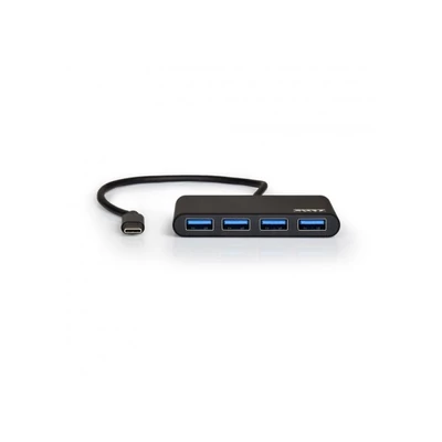 PORT DESIGNS-Port Connect HUB Type-C to 4xUSB 3.0 - szürke