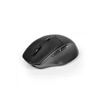 PORT DESIGNS Egér vezeték nélküli, újratölthető akkumulátor, USB-C/USB/BT 5.0, 800/1200/1600/2000/2400 dpi, 5 gomb, feke