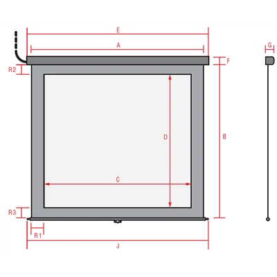 REFLECTA Fali Vászon, CrystalLine Motor 240x189 (236x177) cm (4:3)