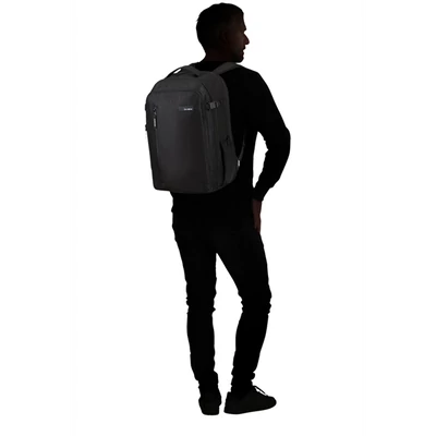 SAMSONITE Notebook hátizsák 143266-1276, LAPTOP BACKPACK L 17.3" EXP (DEEP BLACK) -ROADER