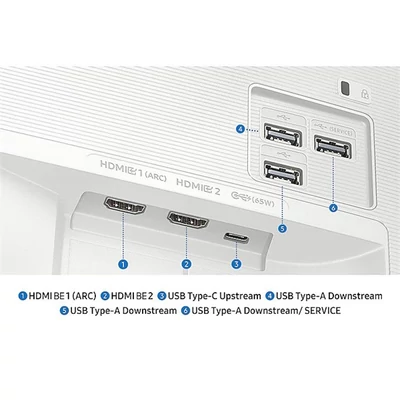 SAMSUNG AI Smart VA monitor 32" M7, 3840x2160, 16:9, 300cd/m2, 4ms, 2xHDMI/3xUSB/USB-C/WiFi/Bluetooth, hangszóró, fehér