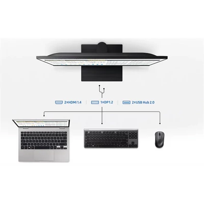 SAMSUNG IPS monitor 22" T45F, 1920x1080, 16:9, 250cd/m2, 5ms, DisplayPort/2xHDMI/2xUSB, Pivot