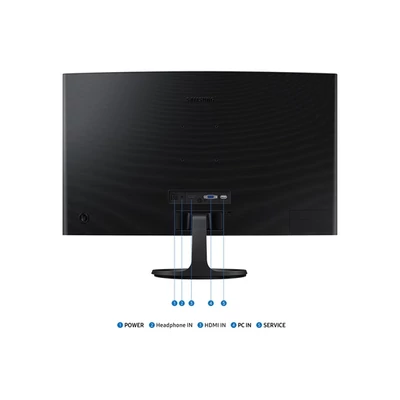SAMSUNG Ívelt VA monitor 27" S36GD, 1920x1080, 16:9, 250cd/m2, 4ms, HDMI/VGA