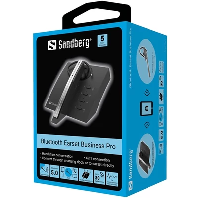SANDBERG Fülhallgató, Bluetooth Earset Business Pro
