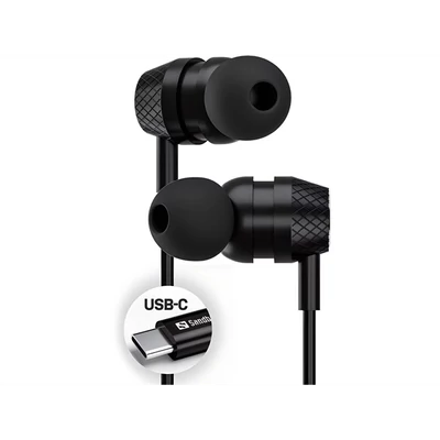 SANDBERG Fülhallgató, USB-C/A In-Earset with Line-Mic