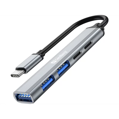 SANDBERG Hub és elosztó, USB-C to 3xUSB-A+2xUSB-C SAVER