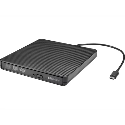 SANDBERG Külső meghajtó, USB-C/A DVD Drive