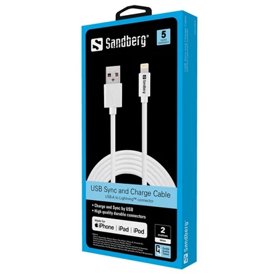 SANDBERG Töltőkábel, USB>Lightning 2m AppleApproved