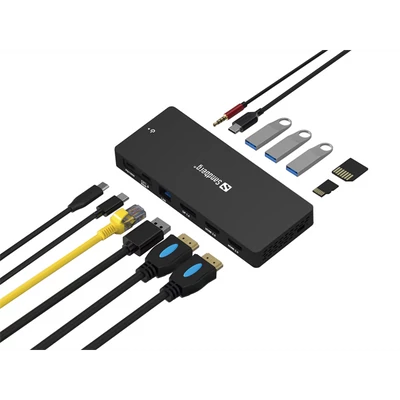 SANDBERG USB-C Dokkoló 13in1 DockingStation Pro